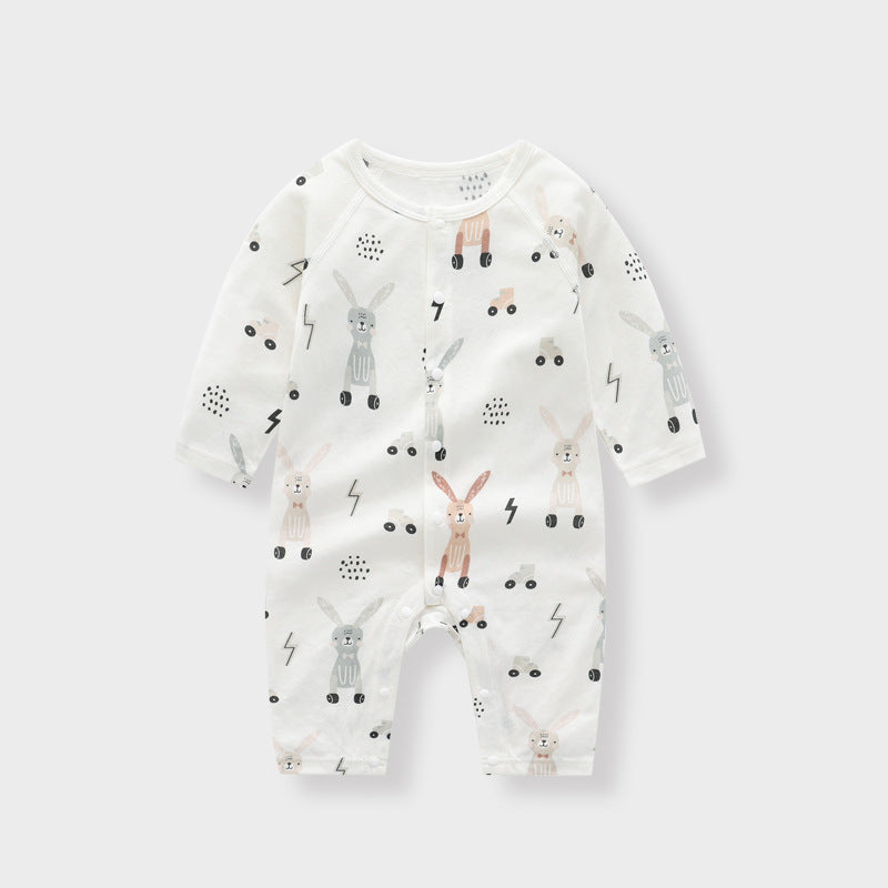 Discover the Comfort and Style of Our Bamboo Fiber Floral Print Baby Jumpsuit